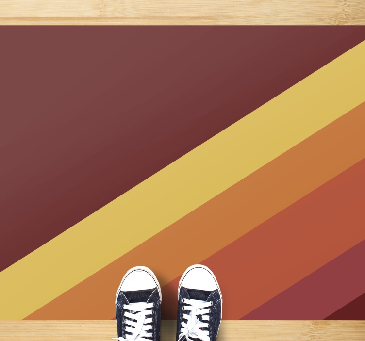 Alfombra vinílica minimalista motivo de rayas vibrantes - TenVinilo