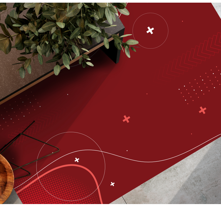 Alfombra vinílica moderna patrones abstractos dinámicos - TenVinilo