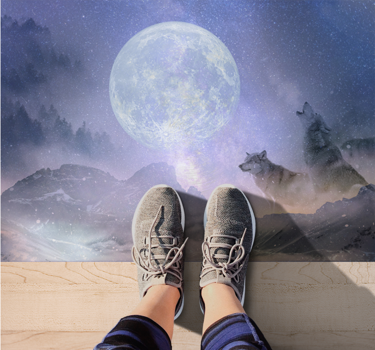 Alfombra vinílica naturaleza majestuosa luz de luna - TenVinilo