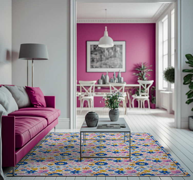 Alfombra vinilo naturaleza primavera florida - TenVinilo