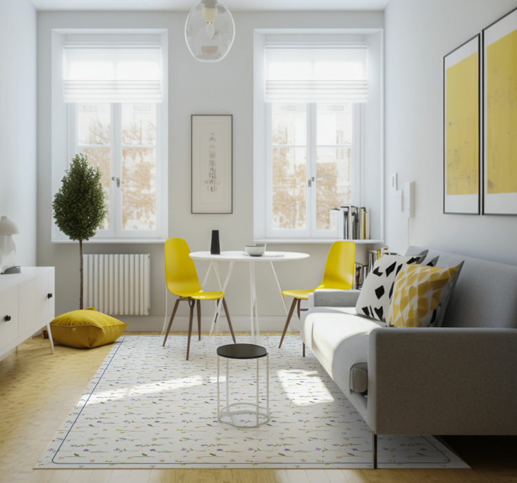 Alfombra vinilo ramitas de primavera pequeñas - TenVinilo