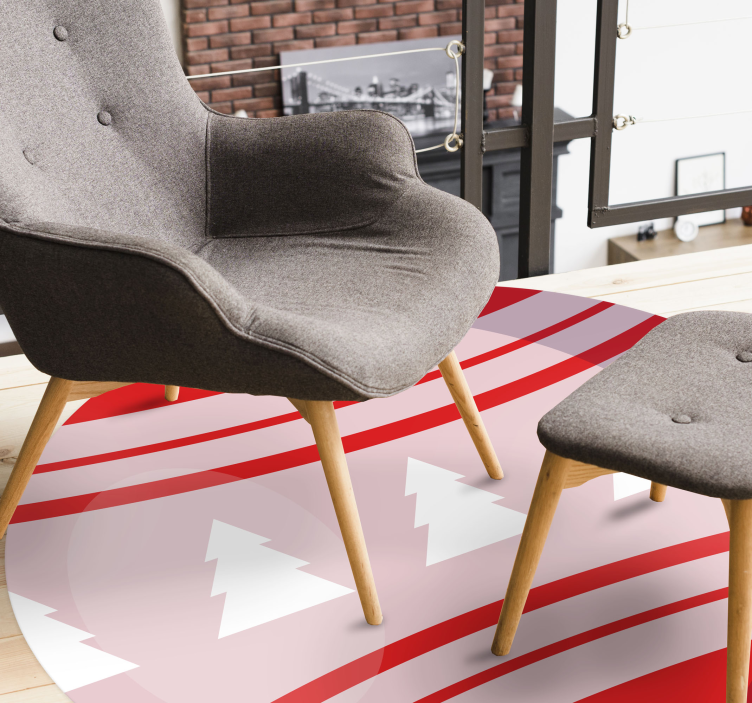 Alfombra vinílica navidad motivo de árbol festivo - TenVinilo