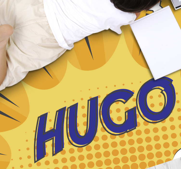 Alfombra vinílica personalizable sol radiante héroe - TenVinilo