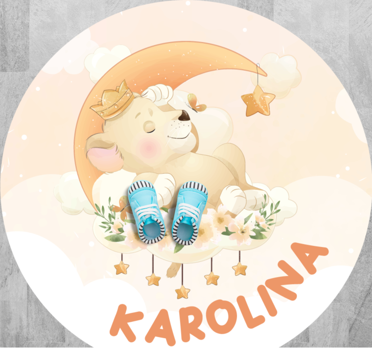 Alfombra vinílica personalizable león dormido - TenVinilo