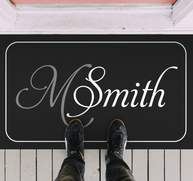 Alfombra vinílica personalizable monograma ajustable - TenVinilo