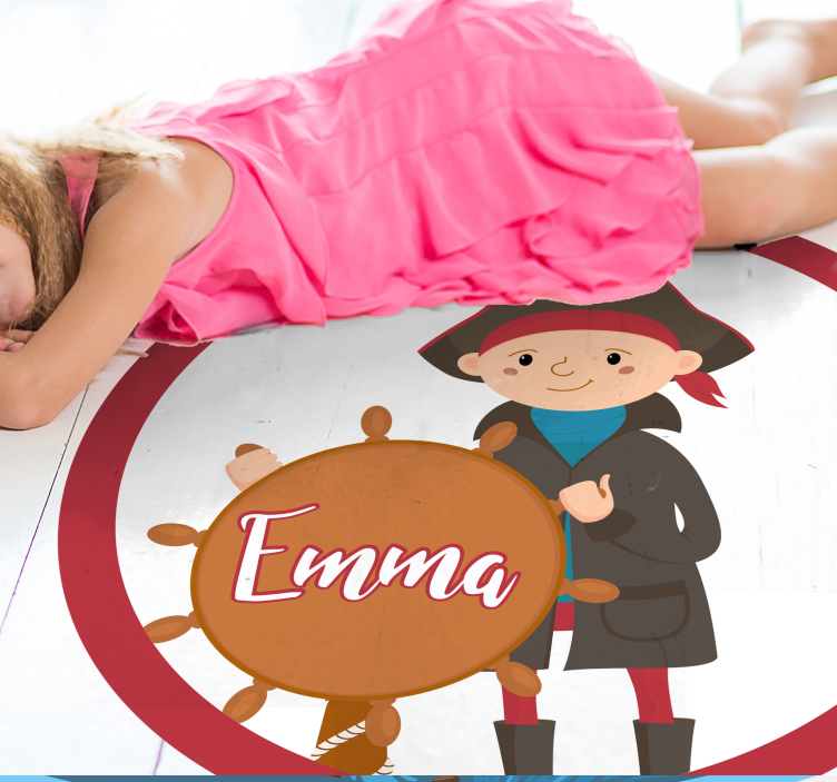 Alfombra vinílica personalizable pirata personalizable - TenVinilo