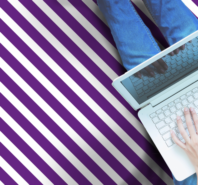 Alfombra vinílica rayas patrón rayas moradas - TenVinilo