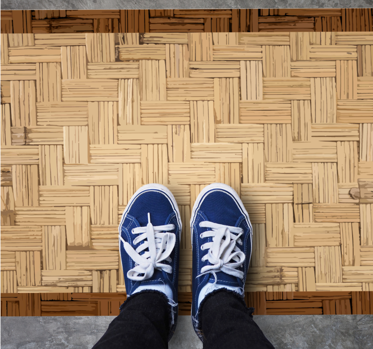 Alfombra vinílica recibidor superficie tejida orgánica - TenVinilo