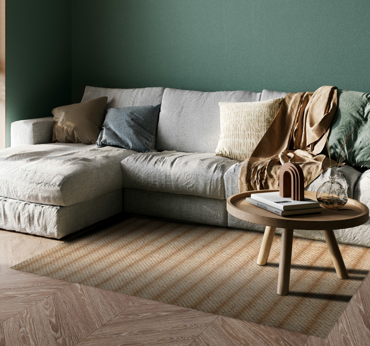 Alfombra vinilo textura alfombra de Yute - TenVinilo