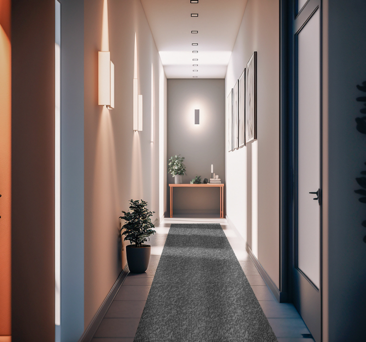 Alfombra vinilo moderna tejido monocolor gris - TenVinilo