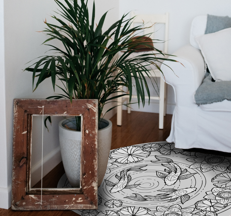 Alfombra vinílica animales peces koi - TenVinilo