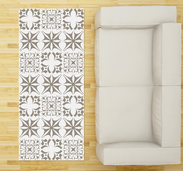 Alfombras vinílica azulejos minimalista gris - TenVinilo