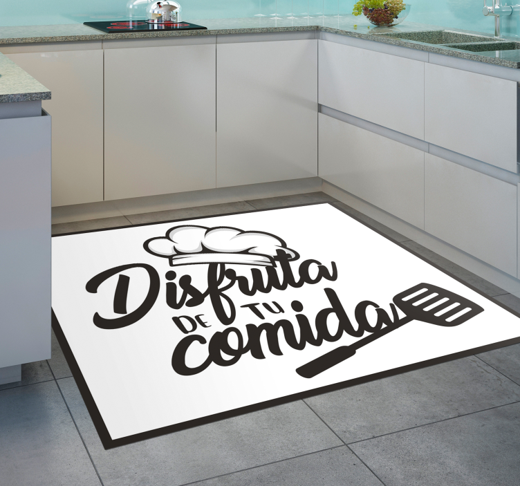 Alfombra vinílica cocina disfruta de tu comida - TenVinilo