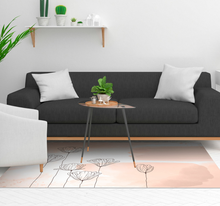 Alfombra vinílica flores Línea de flores - TenVinilo