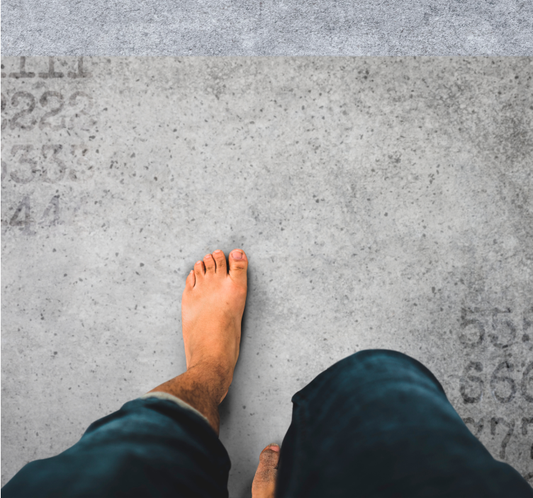 Alfombra vinílica gris textura de piedra numérica - TenVinilo