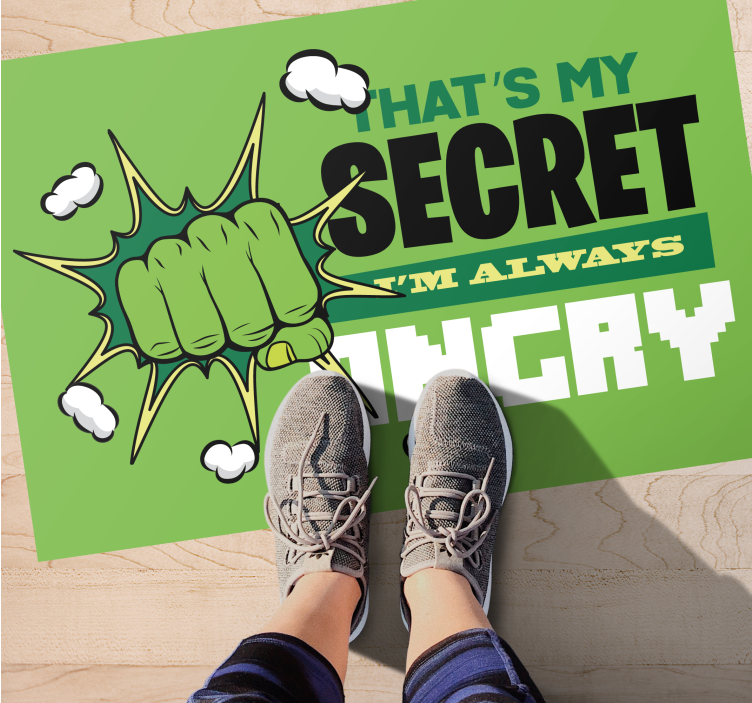 Alfombra vinílica infantil Siempre estoy enojado - TenVinilo