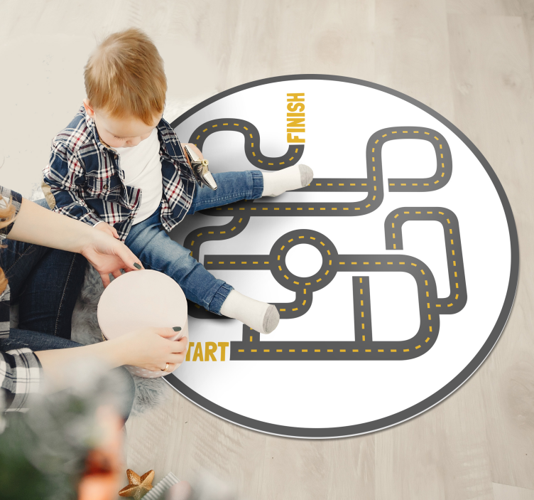 Alfombra vinílica juegos aventura en la carretera - TenVinilo