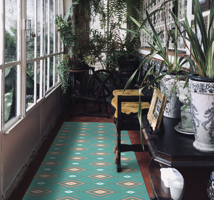 Alfombra vinilo geométrica colores abstractos - TenVinilo