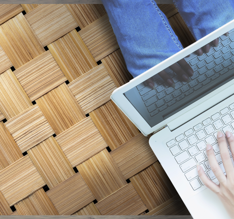 Alfombra vinílica textura bambú natural - TenVinilo