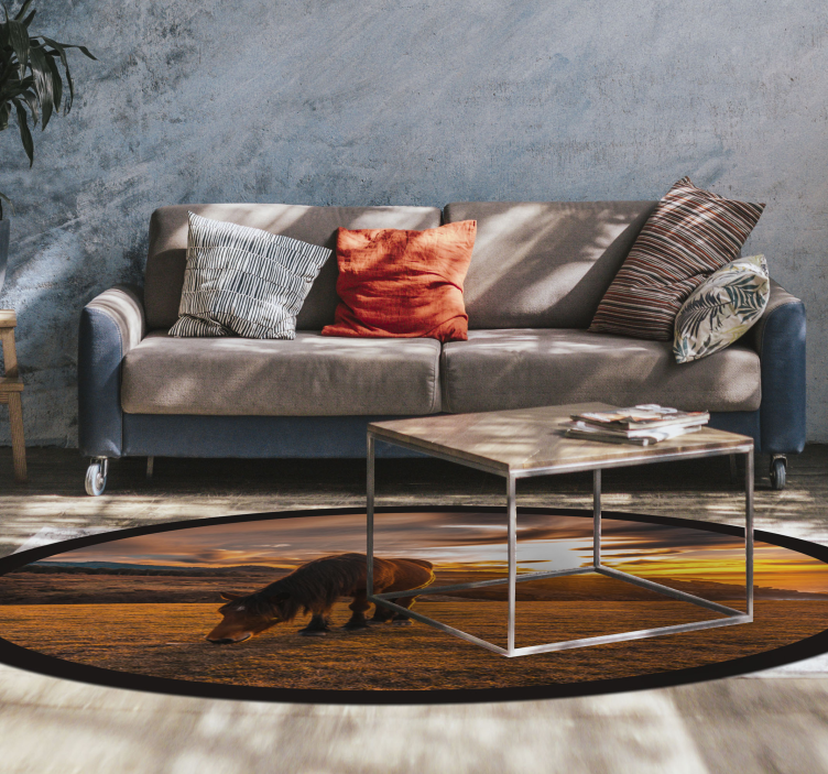 Aflombra vinílica animales Caballo al atardecer - TenVinilo