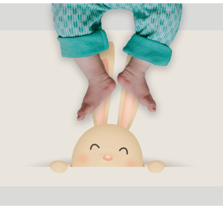 Aflombra vinílica animales Conejo con ojos cerrados - TenVinilo