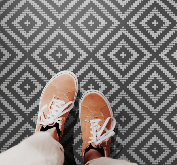 Alfombras de vinilo de azulejos Azulejo estampado gris - TenVinilo