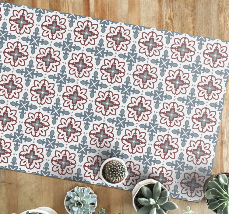 Alfombras de vinilo de azulejos Azulejos en azul - TenVinilo