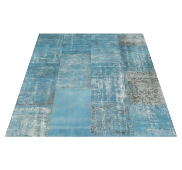 Alfombra vinílica comedor alfombra de patchwork envejecida - TenVinilo