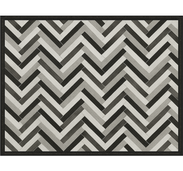 Alfombra vinílica comedor estilo parquet monocromático - TenVinilo