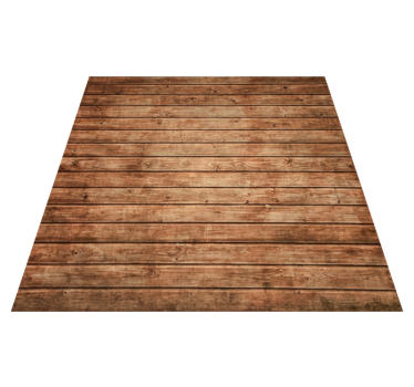 Alfombra vinílica comedor tablones de madera oscura - TenVinilo