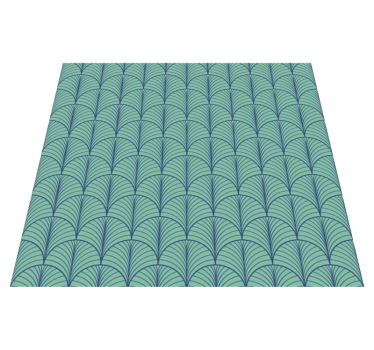 Alfombra vinílica comedor verde azul - TenVinilo