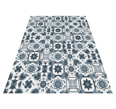 Alfombras de vinilo de azulejos geométrica - TenVinilo