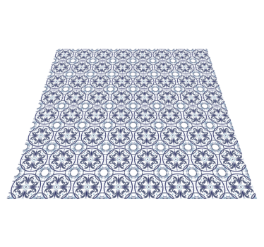 Alfombras vinílicas de azulejos azul - TenVinilo