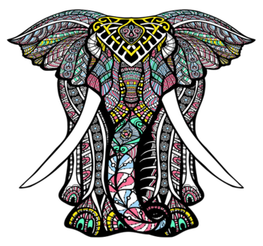 Alfombra pvc elefante mandala - TenVinilo