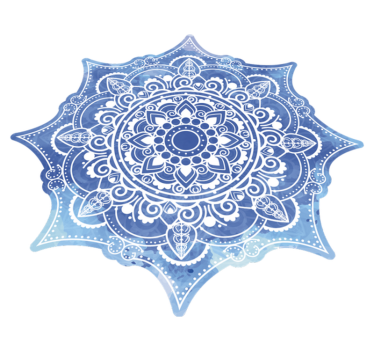 Alfombra vinilo azul mandala - TenVinilo