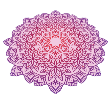Alfombra pvc Mandala floral elegante colorida - TenVinilo
