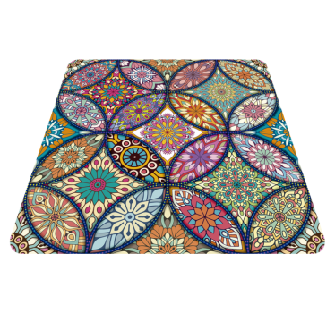 Alfombras vinílica cuadrada de mandalas a todo color - TenVinilo
