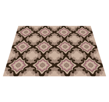 Alfombra vinílica vintage de azulejos barrocos - TenVinilo