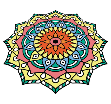 Alfombra vinílica mandala mandala inspirado - TenVinilo
