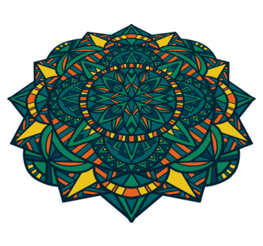 Alfombra vinílica mandala obra de arte circular mandala - TenVinilo