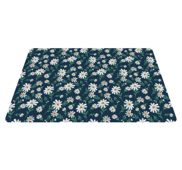 Alfombra vinílica flores superficie del patrón de margarita - TenVinilo