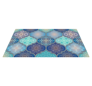 Alfombra vinílica hidráulica con patrones intrincados - TenVinilo