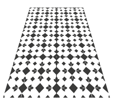 Alfombra vinílica comedor azulejos blancos y negros - TenVinilo