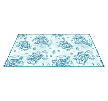 Alfombra vinílica mandala mandala paisley armonía - TenVinilo