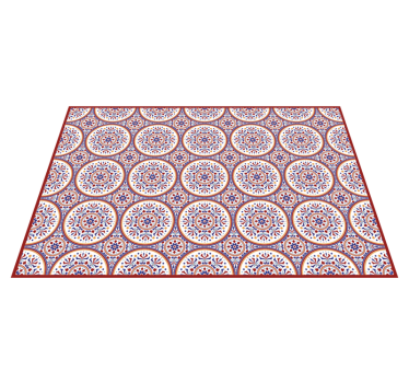 Alfombra vinilo hidráulica azulejos mayólica - TenVinilo