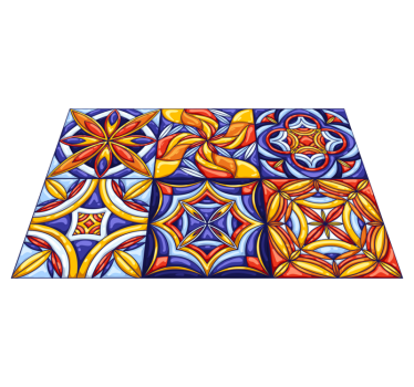 Alfombra vinilo pasillo hidráulica azulejos Portugal - TenVinilo