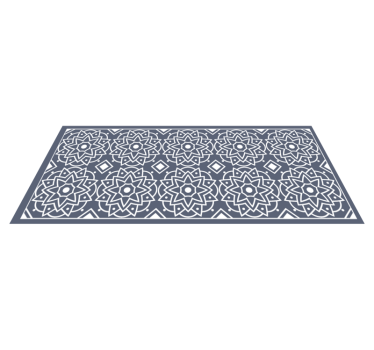 Alfombra vinílica mosaico Color azul con patrones - TenVinilo