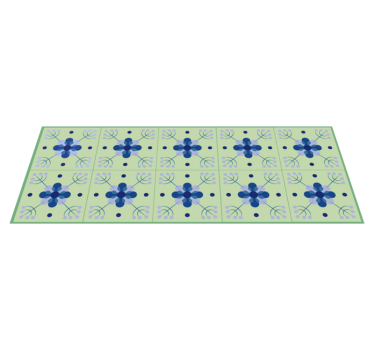 Alfombra vinílica verde efecto azulejos - TenVinilo