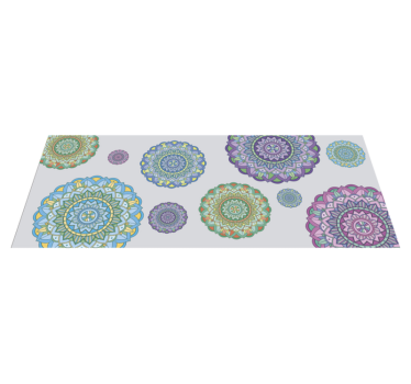 Alfombra vinílica mandala conjunto de mandalas - TenVinilo