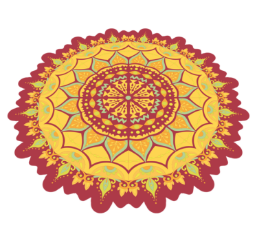 Alfombra vinílica mandala arte del piso mandala - TenVinilo